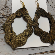 Gold Shimmer Moroccan Leather Earrings
