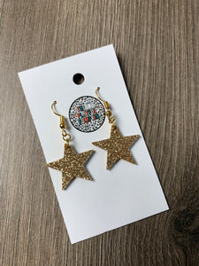 Mini Gold Glitter Stars